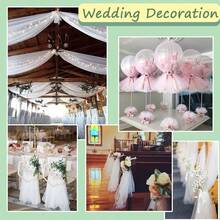1 Peça Rolo de Tule para Casamento, Tecido de Organza para Decoração de Bottom de Festa de Aniversário e Casamento, Faixa para Cadeira de Organza DIY de Casamento, Dia das Mães, Formatura