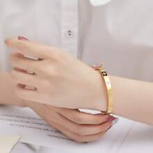 1 Stück modisches Luxus Edelstahl Armband mit kubischem Zirkonia für Frauen, geeignet für Partys, Zusammenkünfte, täglichen Gebrauch