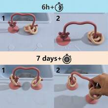 Silicone Intelligence Toys With Suction Cup Circular Puzzle Toys, Baby Hands-On Desktop Playthings