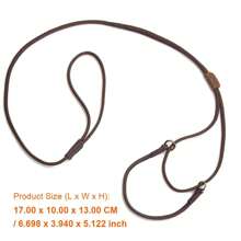 Medium Brown Martingale Dog Show Leash - 10-18 Inches (25cm-36cm) - Quality Craftsmanship - Made In The USA