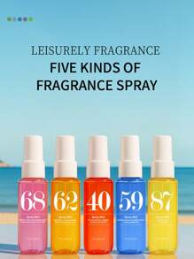 5pcs Rio Summer Fragrance Mist Set - Beach Scented Air Freshener, Removes Odors, Can Be Used As Car/Bedroom Diffuser, Long-Lasting Light Fragrance With Vacation Vibe