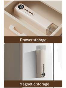 1pc 62KPa Wireless Vacuum Sealer, USB 1200mAh Rechargeable Automatic Airtight Food Vacuum Sealer With Magnetic Design, High Suction Vacuum Sealer - Easy Food Preservation, Extend Freshness - Wireless Design, Space-Saving, Convenient For Home Use