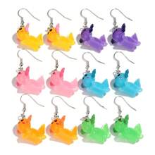 1 paire de boucles d'oreilles cloutées en acrylique mignonnes en forme de lézard, boucles d'oreilles mode animal gecko, conviennent pour le port quotidien et les soirées pour femmes