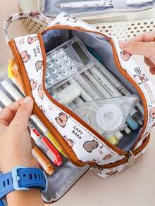 Children's Pencil Case, Stationery Bag, Pencil Box, Large Capacity Pencil Box, Handheld Pencil Box, Stationery Box, Cosmetic Bag, Cosmetic Pouch, Storage Bag , Back To School Gifts - Multicolor - View 9