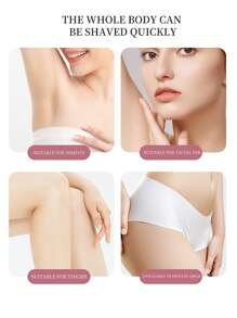 Facial Hair Remover For Women, As Seen On TV Painless Face Shaver, Electric Hair Removal Device, Bikini Legs Underarm Public Hairs Rechargeable Trimmer With Detachable Head Cordless Wet Dry Use, 300mAh