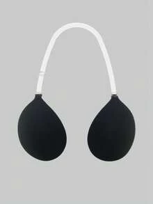 ideaCCSZ 1件/2件装隐形无肩带露背文胸，粘性硅胶聚拢文胸，适合露背连衣裙，可重复使用的文胸罩杯，适合A B C D E F罩杯。 - 黑色 - 查看 3