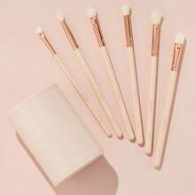 ColourPop Brush Of An Eye Makeup Brush Set 6 Eye Makeup Brushes To Seamlly Buff Blend Define Line Made With Luxe Synthetic Vegan Bristles Includes Holder 6 Count - như hình ảnh - Xem 3