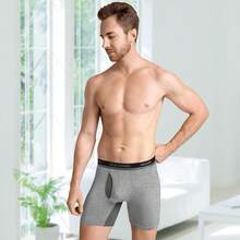 IGOLUMON Boxer Hombre 6 Piezas Calzones De Hombre Transpirables Boxer Hombre Bambu Ropa Interior Hombre Boxer Deportivos Hombre con Bragueta - 3*negro 1*gris 1*azul marino 1*rojo dátil - Ver 7