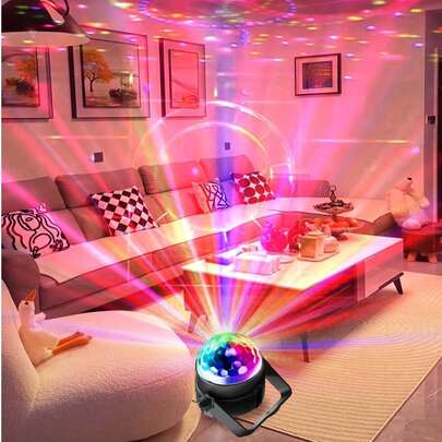 1 Bóng đèn Disco RGB - 7 chế độ chiếu sáng, Hoàn hảo cho các bữa tiệc, lễ hội, sinh nhật và quà tặng, Đồ trang trí Giáng sinh dùng nguồn USB Quà tặng Giáng sinh Trang trí Giáng sinh