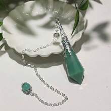 1 件天然绿色蛇纹石玉石占卜工具，抛光宝石，适合 DIY、珠宝制作和家居装饰，是情人节或地球日的理想礼物 - 彩色 - 查看 2