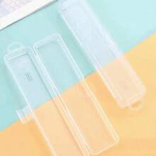 1pc Fragrance-Free Travel Toothbrush Case, Portable Transparent Electric Toothbrush And Toothpaste Container, Breathable Toothbrush Box, Suitable For Asian Series - Transparent - View 4