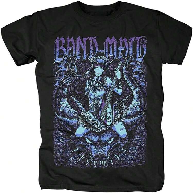 BAND-MAID バンドメイド 鏡海イサナ デザイン 半袖 Tシャツ L BAND-MAID バンドメイド 鏡海イサナ デザイン 半袖 Tシャツ L