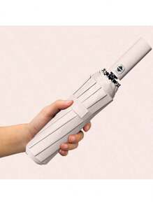 Windproof & UV-Blocking Foldable Dual-Use Automatic 3-Fold Umbrella, Suitable For Advertising Summer Cooling,Beach,Travel