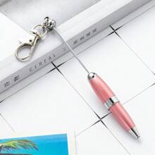 1-5pcs Colorful Creative Cute Metal DIY Bead Mini Short Glittering Crystal Diamond Pen With Key Ring,Office Portable Pocket Pens With Beaded ,Lobster Clasp Keychain Ballpoint Pendant Pens For DIY, Could Hang On Schoolbag Or Handbag ,Suitable For Office ,Students,Girls,Lady ,Women,Gift For Party Favors ,Brthday , Prizes,Valentines'Day,Teachers'day,Back To School