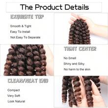 MJamaican Bounce Crochet Hair Wand Curl Crochet Hair For Women Soft And Bouncy Jamaican  Hair NaturalLooking Curly Hair Extensions T30 10 Inch (Pack Of 6 )6001 - t30 - View 5