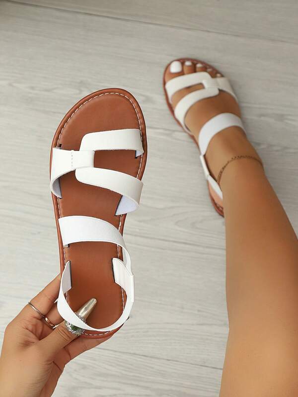 Lightweight Summer Beach Flat Sandals, Versatile & Anti-Slip, Suitable With Dress