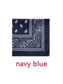 1pc Polyester Paisley Neckerchief, Versatile Bandana, Hip Hop Rock Outdoor Headwear, Mask Accessory, Scarf For Cycling Hiking Windproof Sun Protection, Unisex Lightweight Woven Headband, Machine Washable & Dry Clean, Cool Fashion Headwrap