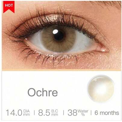 Lentes de contacto de color MagisTer apariencia natural colores claros ócler 1 par 2 piezas 14,0 mm 6 meses desechables lentes de contacto cosméticas con estuche regalo aleatorio ideales para Halloween maquillaje de fantasía cosplay