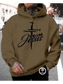 Unisex Sweatshirt Cold Weather Blouse Men's And Women's Sweatshirt With Hood And Pocket Casual Fashion Streetwear Flannel - 紅色 - 查看 10