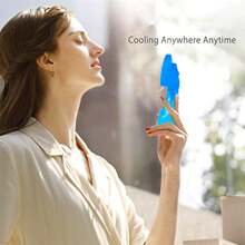 Compact Handheld Battery-Operated Personal Water Spray Fan - Available In Blue Or Pink - Ideal For Outdoor Activities, Travel, And Hot Weather Relief