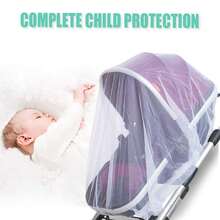 Leybybui 1-Second Install Stroller Mosquito Net | Universal Stretch Fit For Crib/Playard/Bassinet | Tear-Resistant Mesh Screen | Outdoor Travel Must Have - White - View 9