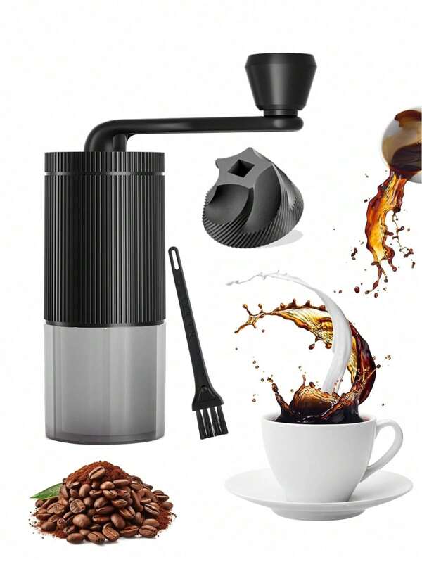 طاحونة قهوة يدوية قياس 1 قطعة، طاحونة قهوة مخروطية يدوية صغيرة، طاحونة سيراميكية، طاحونة قهوة محمولة للمنزل، المكتب، السفر والتخييم، طاحونة قهوة يدوية، مناسبة لتجربة الباريستا المنزلية