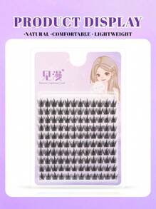 120 Stücke Wimpernbüschel, DIY Wimpernverlängerung Büschelwimpern, Flauschige individuell anzubringende Kunstwimpern, C-Krümmung, 11-13 mm Länge