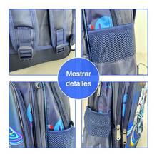 Mochila infantil con ruedas,Mochila de gran capacidad,Con ruedas,Diseño de astronauta,Maleta de viaje de mano para niños pequeños y alumnos de primaria - Azul - Ver 11
