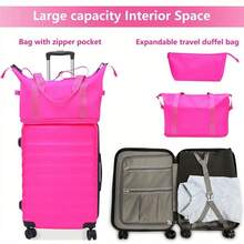 3-Piece 20 Inch Hardside Carry-On Luggage Set With Spinner Wheels And TSA Lock For Travel