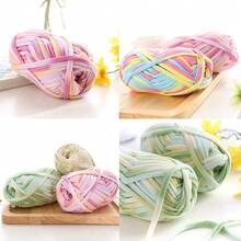 3 Rollen 100g Strickgarn Einfarbig, Häkelstoff für T-Shirt-Garn zum Selbermachen, Strickkunst, Körbe, Taschen, 30m/32 Yards