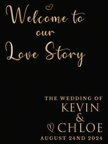 Customize A "Welcome To My Wedding" Wedding Decoration Crystal Transfer Sticker. Give Your Mirror A Unique Style. Customize Exclusive Groom And Bride Names And Wedding Dates. Decorate Personalized Crafts At The Wedding Venue. Bedroom Mirror Decoration. Wall Decoration, Celebration Decals,Wedding Signs For Reception - Gradient Gold - View 36