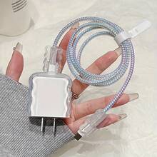 Funda protectora de unicolor simple compatible con iPhone 11/12/13/14/15, protector de cargador 18/20W, regalos para novios/novias, protector de cable, accesorios de cargador, accesorios de teléfono - Multicolor - Ver 10