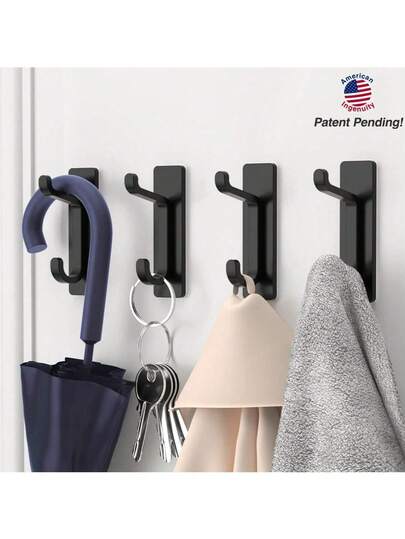 5/10 haczyków ściennych na płaszcze, kapelusze i ręczniki: samoprzylepny wieszak na drzwi o wadze 10 funtów, przeznaczony do wszechstronnej organizacji przedpokoju i efektywnego wykorzystania narożników szafy; wysoka przyczepność zapewniająca niezawodne obciążenie do 10 funtów; szybki montaż bez wiercenia, czyste, gładkie matowe wykończenie, które wpasowuje się w miejską garderobę i wystrój domu; idealny do przechowywania płaszczy, kapeluszy, ręczników, kluczy, toreb i akcesoriów w akademikach, mieszkaniach i małych przestrzeniach; idealny do wiosennego odświeżenia, modernizacji domu na początku roku i sezonowej reorganizacji.