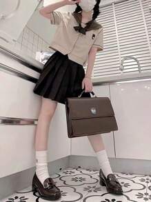 Japanese JK Uniform Bag, 2025 New, College Style, School Supplies Large Capacity, Teenage Girls Shoulder Soft Sister Handheld Pain Bag.