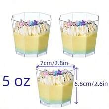 50pcs Dessert Cups, Transparent Jelly Cups, Ice Cream Cups, Pudding Mousse Cups, Reusable, Suitable For Birthdays, Weddings, Parties, Gatherings, Holiday Get-Togethers - Multicolor - View 13