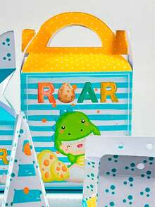 20 DINO BABY Boxes – Party Favors For Children's Parties – WITHOUT PERSONALIZATION | Grab And Assemble - 彩色 - 查看 2