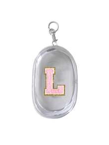 1PC Portable Mini Transparent Zipper Storage Bag, Embroidered Letters A-Z On Pink Towels, Compact Multifunctional Storage Device, Headphone And Charger Case With Keychain, Transparent Travel Accessories, Exquisite And Compact, Suitable For Storing Small Items, Data Cable Storage Bag, Bracelet Bag, Accessory Storage Bag, Very Suitable For Giving Gifts To Female Friendscable Organizer - Multicolor - View 26