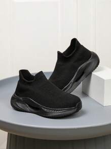 1 Paio Di Calzini Sportivi Per Bambini, Calze Morbide E Bre Ammortizzanti Asciugatura Rapida Leggero Design Antiscivolo senza lacci, Stile Casual Adatto Per R, A Righe, Per Strada/Sciocco