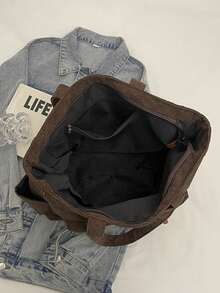 Bolso de mano de pana para mujer, bolso de hombro de gran capacidad, bolso escolar, bolsa de compras casual, mochila de viaje