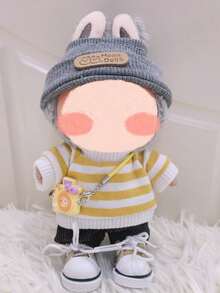 14pcs, 17cm For Labubu Doll Clothes, 10cm Doll Pig Doll 3 Years Old, 15cm Cartoon Summer Hat, Small Accessories Camera, Cartoon Model Mini Camera, Bowknot Necklace Accessories, Summer Fashion Style. (Doll Not Included, Accessories Only) - Multicolor - View 6