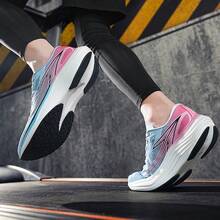 Up run New Professional Running Shoes For Boys And Girls, Light Carbon Plate Running Shoes, Casual Joker Sports Shoes, Shock-Absorbing Sports Shoes, Men's Shoes Are Simple To Wear Every Day. - Blue - View 5