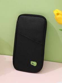 1pc High-Quality Travel Passport Holder - With Zipper, ID And Credit Card Slots, And Phone Pocket - Black & White Mesh Storage Bag, Portable Foldable Silicone Storage Bag | Essential Travel Document Organizer | Fashionable Design, Suitable For All Seasons: Spring, Summer, Autumn, Winter Travel, Ideal For Family Vacation Passport Wallet - Multicolor - View 6