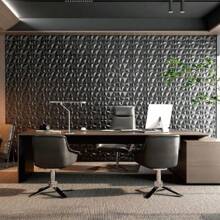 Aadesh 3D Lightweight PVC Wall Paneling, (Free Roll Of Installation Tape), For Interior Wall Decoration, Geometric Texture Patterns, For Living Room, Lobby, Bedroom, Hotel, Office, Game Room, TV Backdrop, Etc., Size 11.8 X 11.8 Inches