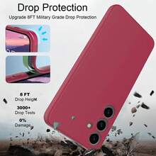 适用于 A06 A16 A26 A36 A56 A15 A35 A55 的液态硅胶手机壳适用于 Galaxy S25 Ultra 兼容 13 16 Pro Max 11 防水防震防摔防刮 - 紅色 - 查看 7