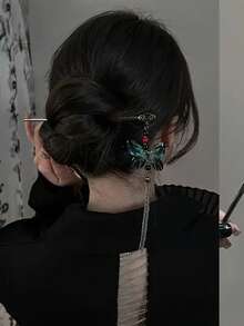 [6pcs Hair Clips Set] 6pcs Elegant Alloy Hair Clips Set | Butterfly Moon Rose Tassel Hairpin For Women's Fashion Cool Hair Accessories Birthday Gift Dress Up Party Photography Gift Best Gift For Girlfriends