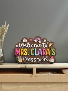 1 buah Papan Nama Guru yang Dipersonalisasi, Gantungan Pintu Guru, Tanda Selamat Datang, Dekorasi Kelas, Hadiah Kustom untuk Kembali ke Sekolah, Wisuda, Pesta Rumah Baru, Dekorasi Kantor Rumah, Estetis - MultiWarna - View 6