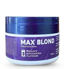 Máscara Matizadora/desamareladora Max Blond 300g - Demazon - Azul Marinho - Visão 1