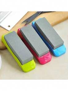 1pc Small Household Kitchen Knife Sharpener, High-Hardness Whetstone For Cutting Kitchen Knives, Fine And Coarse Grinding, Practical Anti-Slip Base Whetstone, Multi-Functional Quick Knife Sharpening