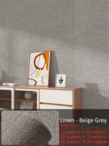 1 قطعة ورق حائط كتان لاصق جداري مقاوم للماء ومقاوم للرطوبة ذاتي اللصق، مناسب لديكور غرفة المعيشة والنوم والممر، بمقاس 50 سم * 2.8 متر / 5 متر / 10 متر ورق حائط ملصقات جدارية ديكور الغرفة ديكور المطبخ وغرفة المعيشة