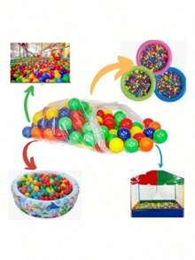 Colorful Children's Pool Balls, , Wrinkle-Free - Multicolor - View 3